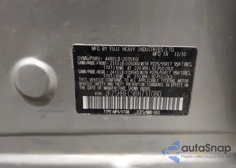 2011 Subaru Forester 2.5X Limited from USA, damaged, VIN JF2SHBEC9BH731080